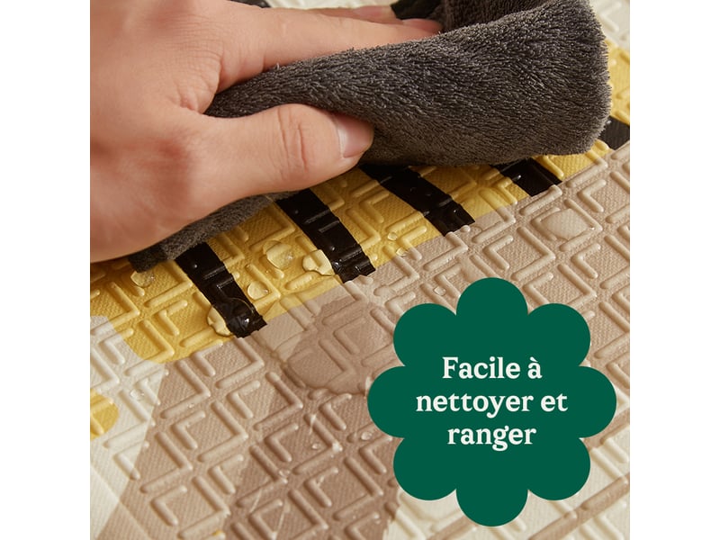  Casabel tapis d'éveil bébé évolutif 180x150cm, tapis bébé pliable et imperméable avec motifs forêt  - Conforama E