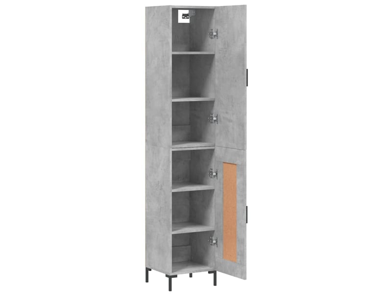  Buffet haut - bahut - meuble de rangement gris béton 34,5x34x180 cm bois d'ingénierie  - Conforama D