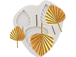 Moules en silicone feuilles de palmier éventail moules en argile 3d feuille de palmier pralines moules à bonbons pour décorer les gâteaux cupcake pâte