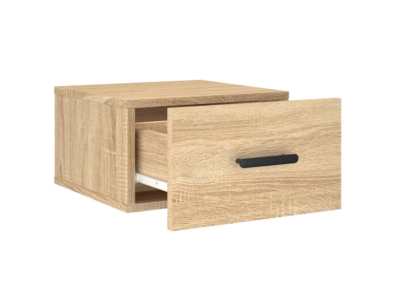  Table de chevet - cabinet de chevet - table de nuit murale chêne sonoma 35x35x20 cm  - Conforama E
