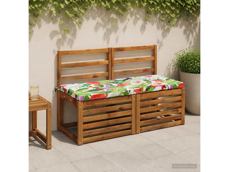  Lot de 2 coussins de banc, coussins d'assise soest 100 % polyester multicolore cf56820  - Conforama B