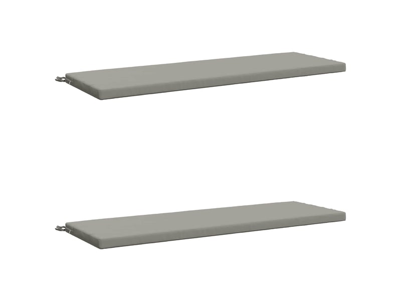 Lot de 2 coussins de banc, coussins d'assise soest 100 % polyester gris cf57258 - Conforama A