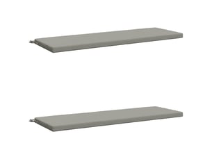 Lot de 2 coussins de banc, coussins d'assise soest 100 % polyester gris cf57258