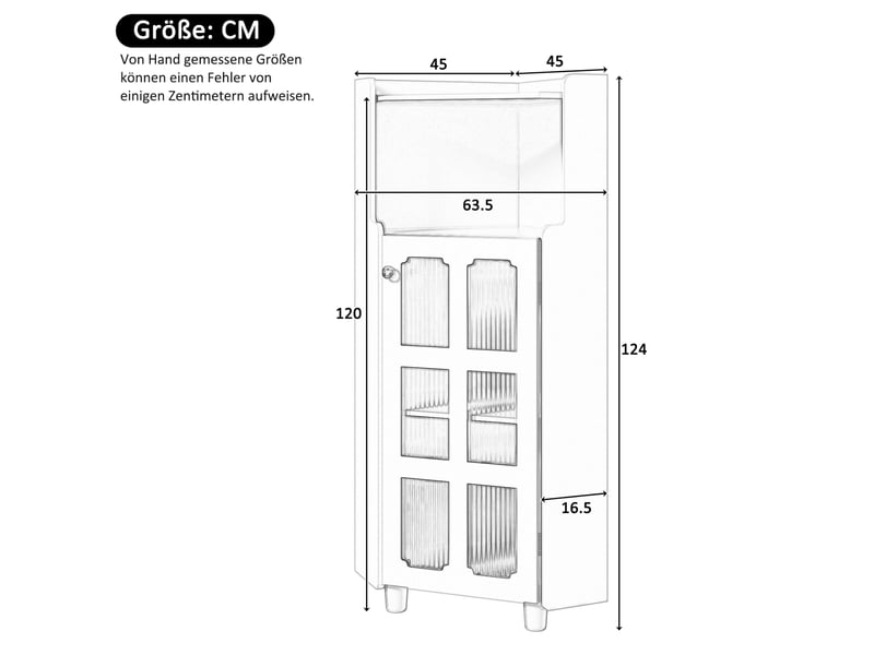  Meuble d'angle led avec niche ouverte et vitrine à 2 portes, contrôlé par application, pour salon, noir, 63,5 × 124 cm  - Conforama E