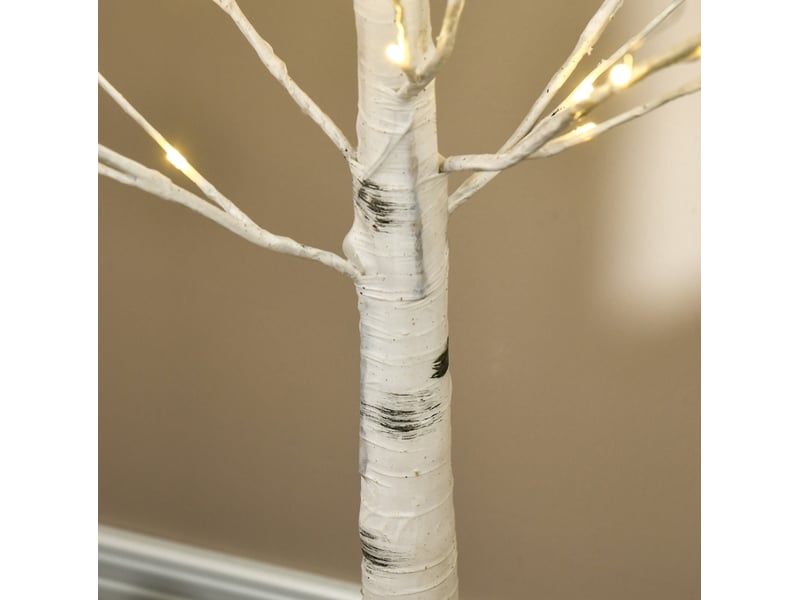 Arbre lumineux led 22x22x150 cm branches flexibles métal blanc - Conforama E
