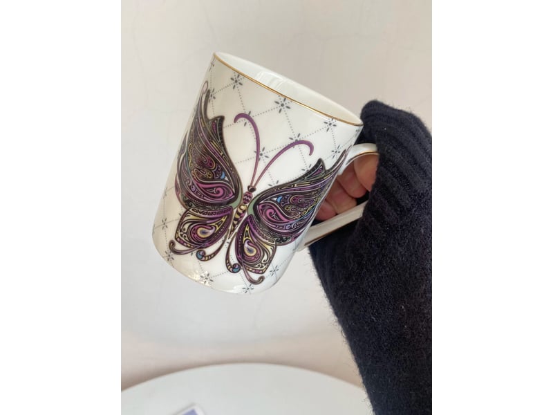  Mug à motif quadrillé et scorpion, 350 ml  - Conforama E