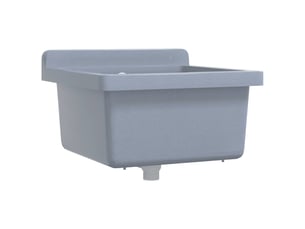 Lavabo pour montage murale gris 40x40x24 cm résine cf65682