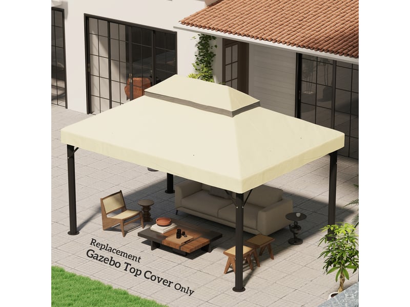  Toile de rechange, toile de remplacement 400x300cm crème  - Conforama D