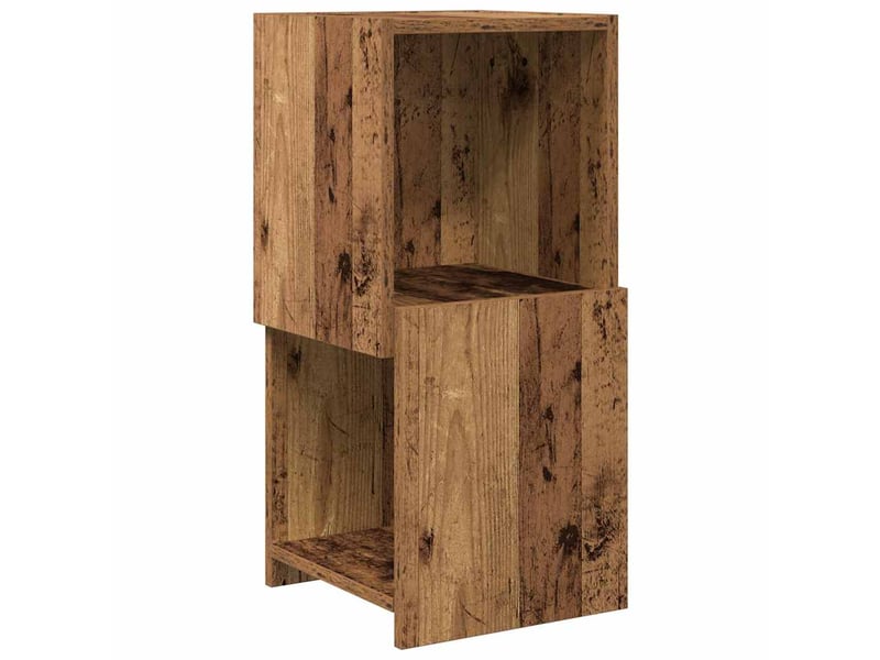  Meuble d'angle, meuble de rangement salon 30,5x30x65cm bois d'ingénierie bois ancien  - Conforama A