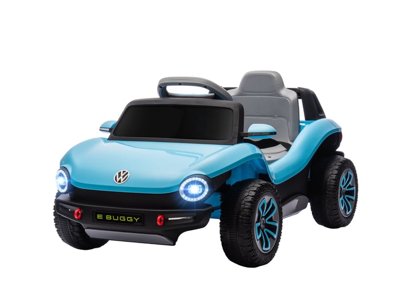 Voiture électrique pour enfants de 3 ans et plus, volkswagen e-buggy 12v avec télécommande 2,4 ghz, roues avec suspension, bleue - Conforama B