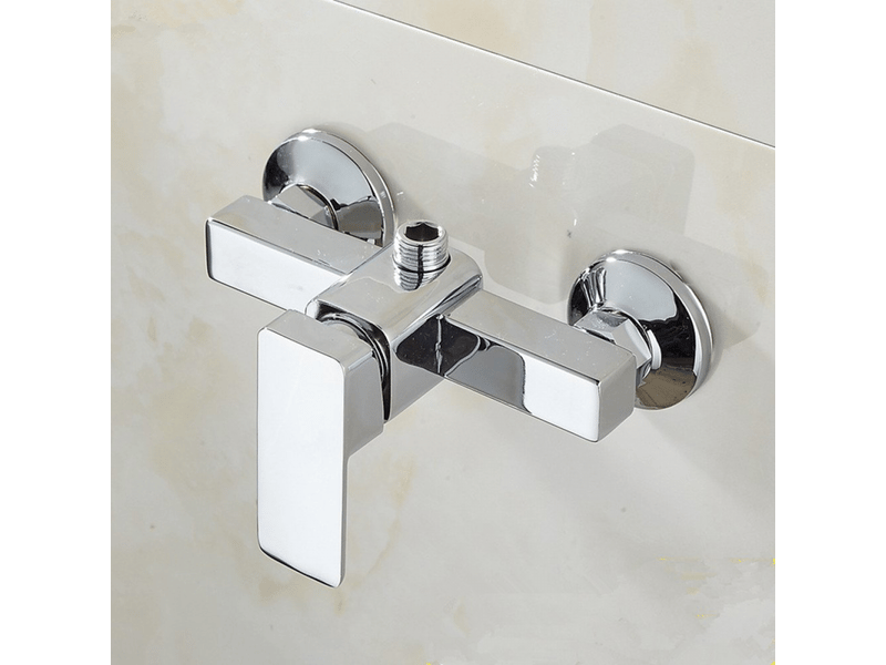  Robinet de douche mural moderne chromé avec interrupteur de commande pour eau froide et chaude  - Conforama C