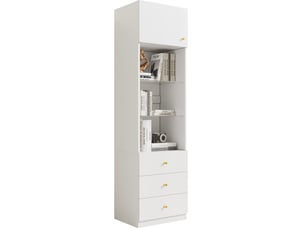 Bibliotheque coloris  blanc  VIVRYN  - 50 cm x 180 cm