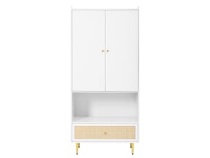 Armoire 2 porte(s) battante 1 tiroir(s) LEYTN coloris bicolore largeur 80 cm