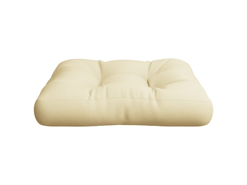 Coussin de palette, coussin de chaise, coussin de canapé crème 60x61,5x10 cm tissu cf55338 - Conforama E
