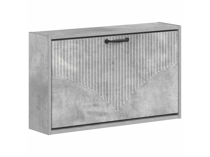  Meuble à chaussures mural, armoire à chaussures hoorn 71x17x43 cm gris béton  - Conforama A