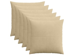 Lot de 6 housses de coussin almelo vert gris 65 x 65 cm cf49905