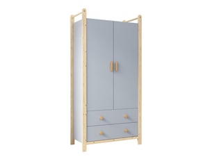 Armoire 2 portes avec penderie et 2 tiroirs