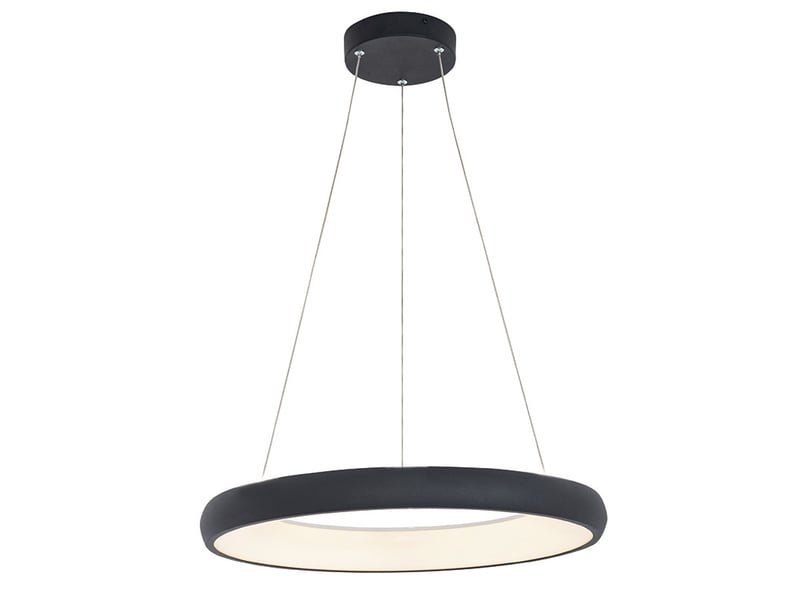  Zambelis kampos suspension kampos 60 cm, noir sable, led 3000k, à intensité variable  - Conforama A