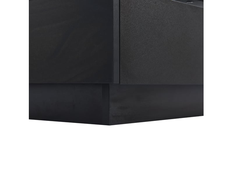  Table basse 60x60x38 cm pivotante panneau de particules noir  - Conforama D