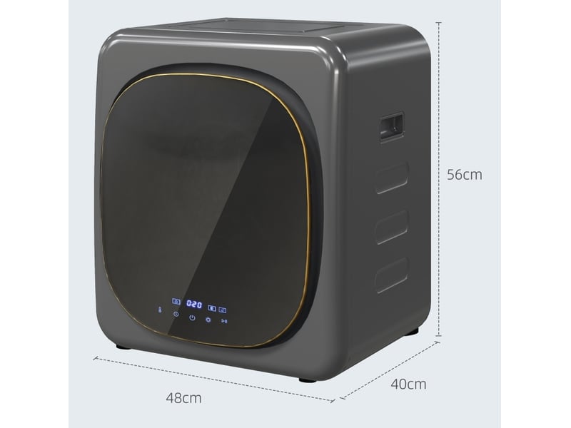 Sèche-linge à évacuation 4 kg 48x40x56 cm gris, 6 programmes avec écran tactile et sécurité enfant - Conforama C