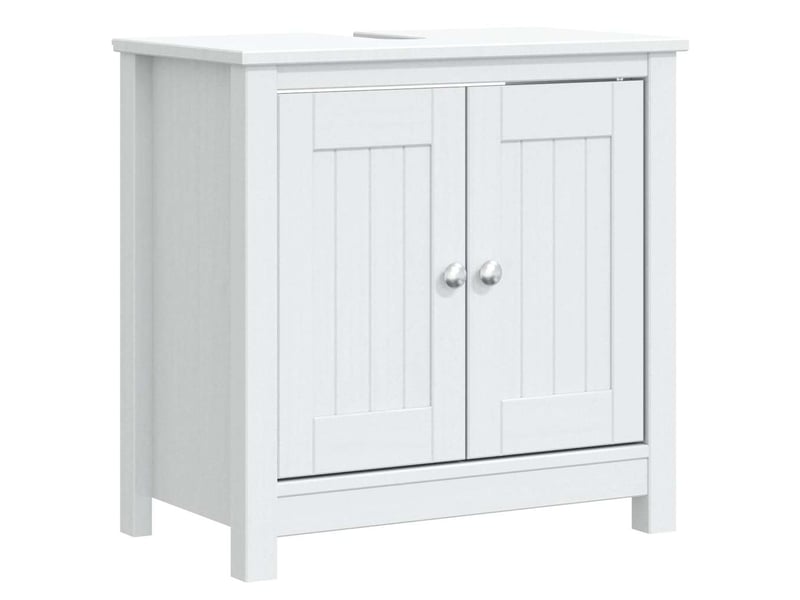  Ensembles de salle de bain, meubles de salle de bain 3 pcs berg blanc bois de pin massif cf64772  - Conforama D