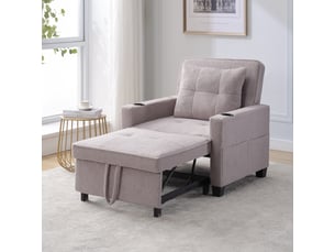 Fauteuil fixe <strong>STILVORA</strong> <strong></strong> Tissu gris vendu A l'unité