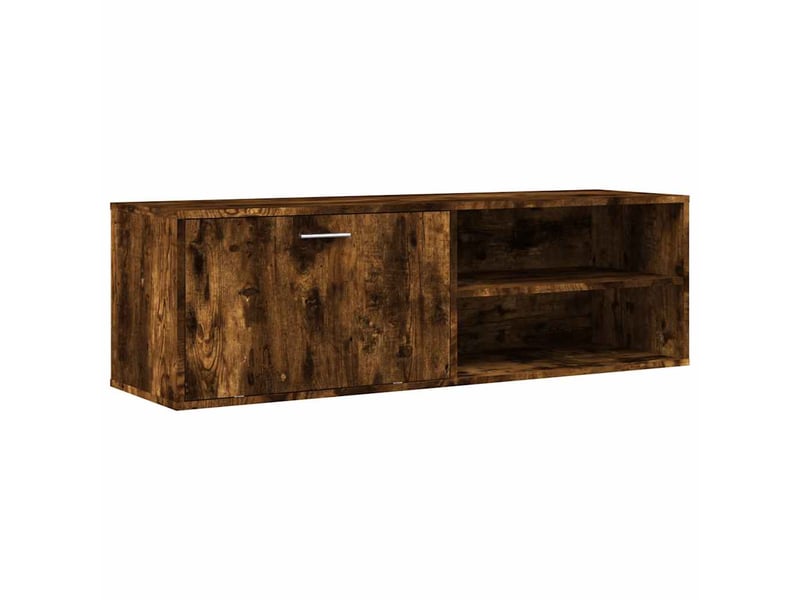  Meuble tv - banc tv - meuble de rangement chêne fumé 120x34x37 cm bois d'ingénierie  - Conforama A