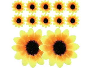 150 têtes de tournesol artificielles, petites têtes de tournesol décoratives à faire soi-même