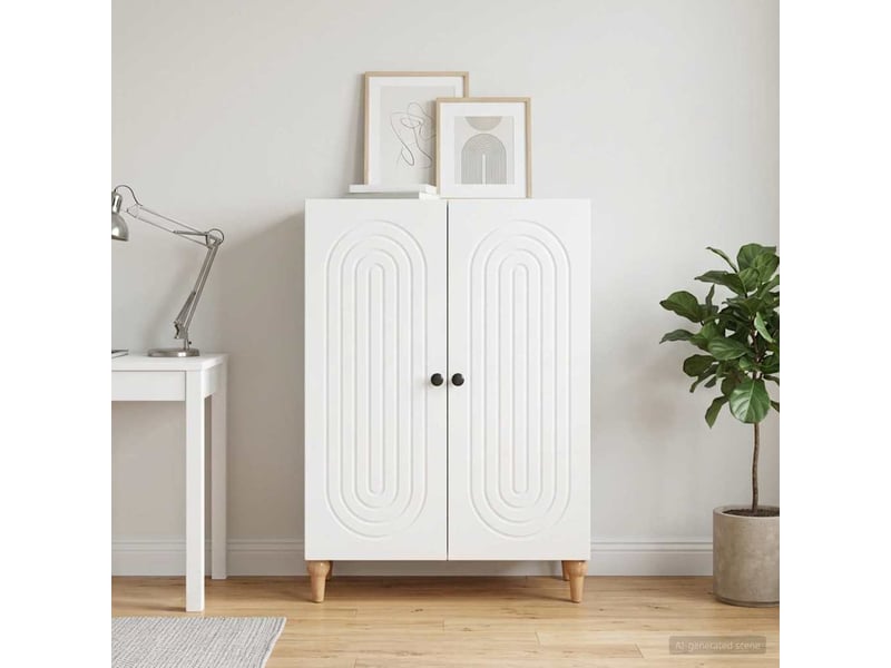 Buffet - bahut - meuble de rangement blanc 66 x 34,5 x 90 cm bois d'ingénierie - Conforama B