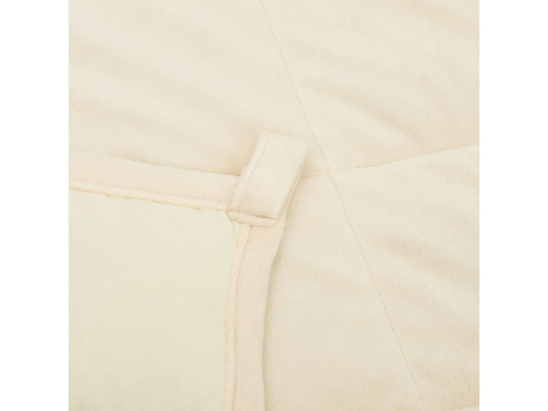 Couverture lestée adulte crème clair 150x200 cm 7 kg tissu shl81728  - Conforama E