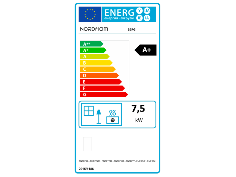  Poêle à bois nordflam - berg 8 kw - noir  - Conforama D