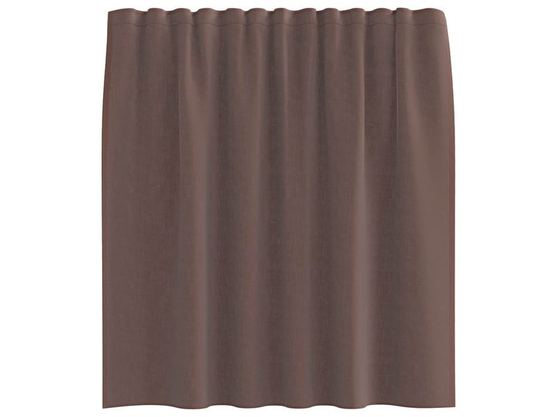  Lot de 2 rideaux en voile, voilages avec passe-tringles marron cf44470  - Conforama D