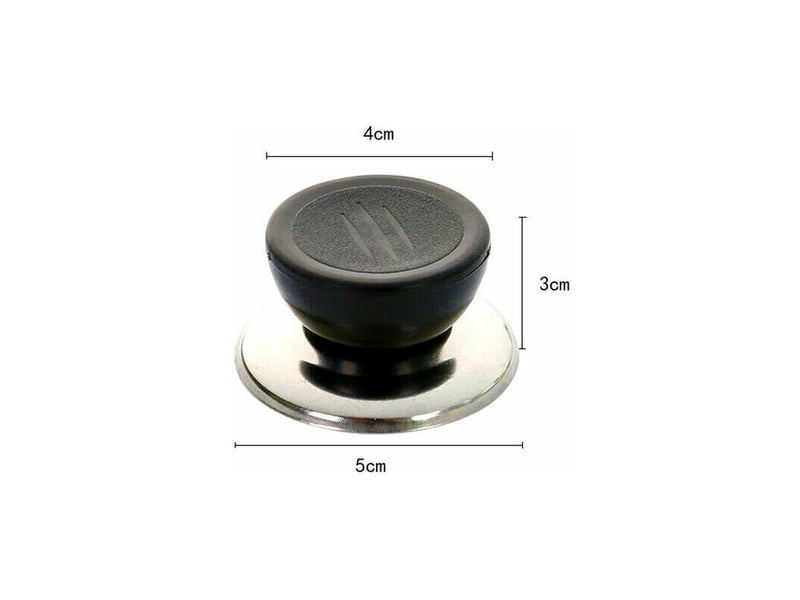  Paquet de 5 boutons universels noirs pour couvercle de casserole, pièces de rechange d'ustensiles de cuisine avec vis  - Conforama D