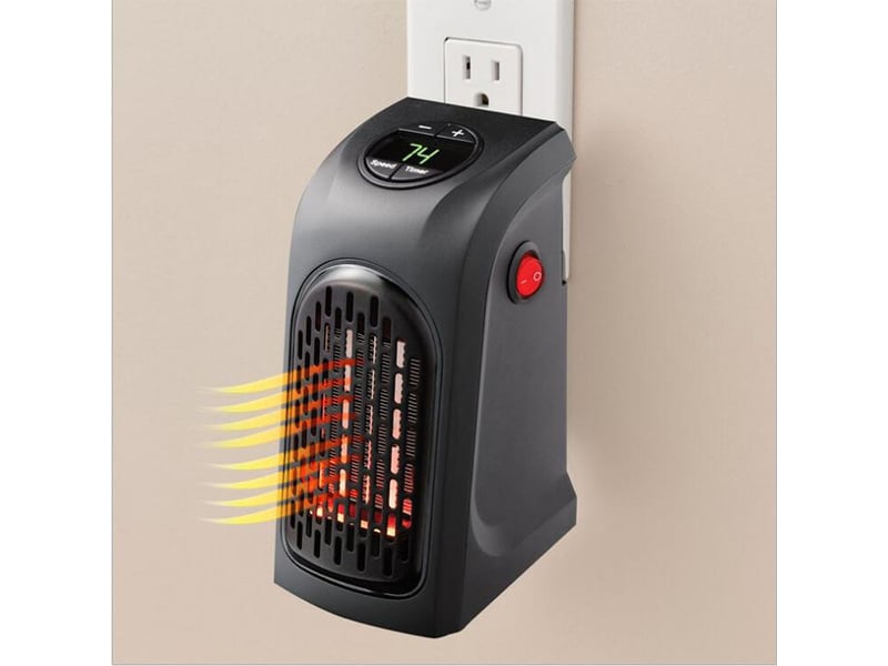 Chauffage sans fil - thermostat réglable - chauffe une pièce en quelques minutes - 400 w, noir - Conforama B
