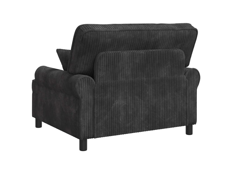  Vidaxl fauteuil xxl avec coussins gris foncé tissu à 1,5 lignes  - Conforama E