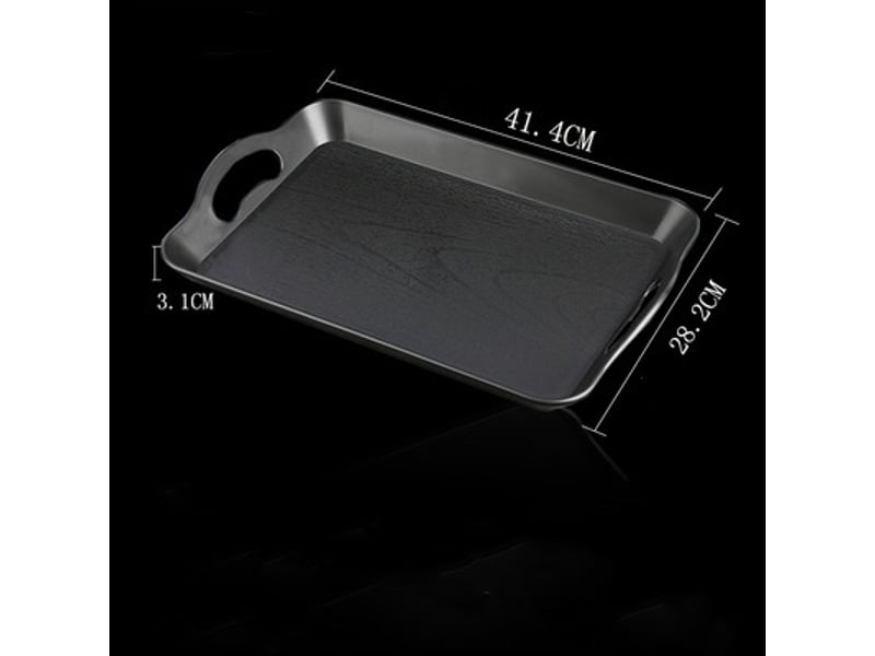  Lot de 6 plateaux de service en plastique rectangulaires – compatibles micro-ondes et lave-vaisselle  - Conforama C