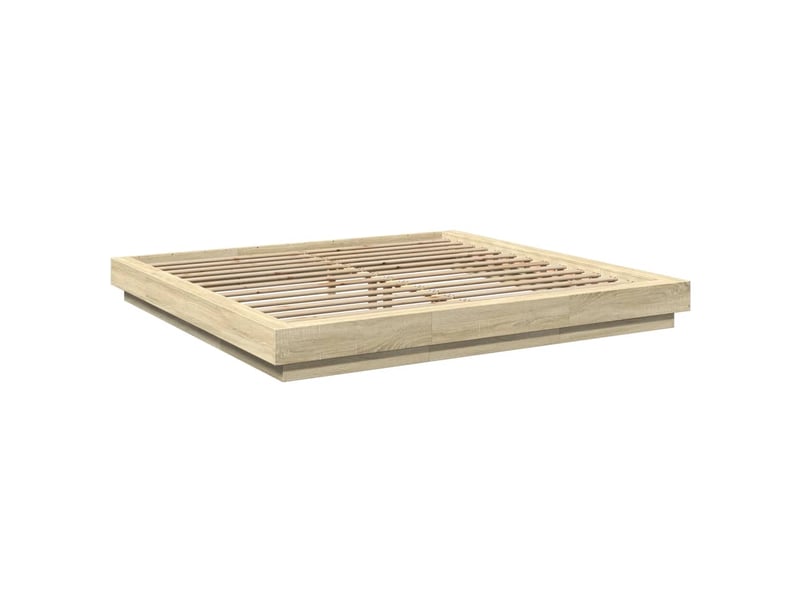 Lit double- lit adulte - cadre de lit avec lumières led sans matelas 200x200 cm - Conforama B