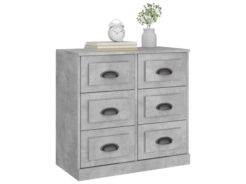  Buffet - bahut - meuble de rangement gris béton 70x35,5x67,5 cm bois d'ingénierie  - Conforama D