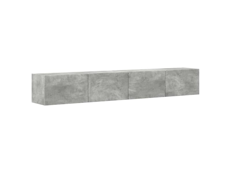  Meuble tv - banc tv - meuble de rangement mural 2 pcs béton bois d'ingénierie  - Conforama A