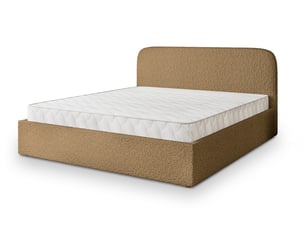 Lit coffre 120x200cm <strong>MASSENO</strong> <strong></strong> coloris bois clair
