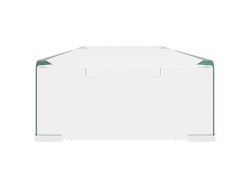  Meuble tv - banc tv - meuble de rangementpour moniteur 90x30x13 cm verre transparent  - Conforama D