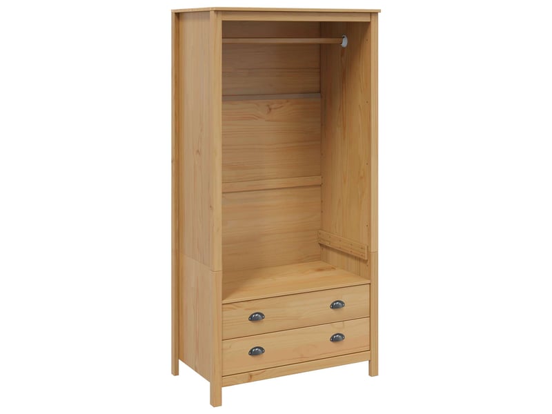  Armoire chambre, armoire de rangement hill marron miel 84x50x170 cm pin massif  - Conforama A