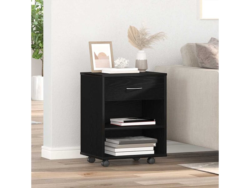  Armoire de rangement, commode de rangement 46 x 36 x 59 cm bois d'ingénierie  - Conforama B