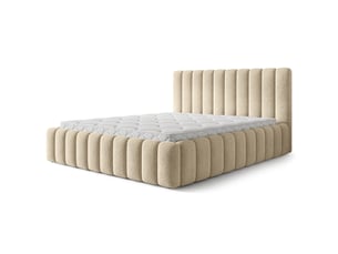 Lit coffre 180x200 cm <strong>MASSENO</strong> <strong></strong> coloris beige