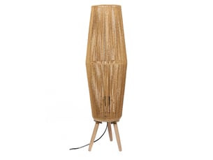 Lampe leandra en corde avec trepied en bois lampe à poser lampe de chevet lampe de bureau lampe lecture d25cm x h88cm