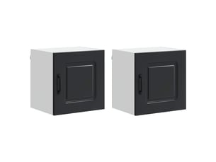 Meuble mural de cuisine | armoire de cuisine 2 pcs noir bois d'ingénierie shl1631