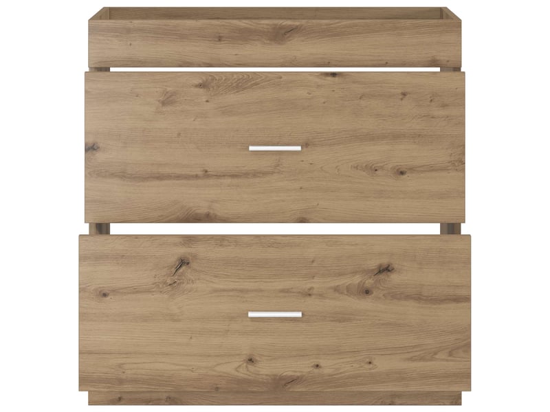  Meuble sous lavabo de salle de bain, commode chêne artisanal shl8159  - Conforama D