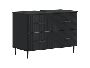 Meuble sous lavabo de salle de bain haarlem noir cf64897