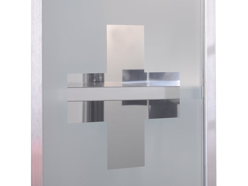  Armoire à pharmacie murale 25 x 12 x 48 cm argentée en acier inoxydable, porte verrouillable  - Conforama D