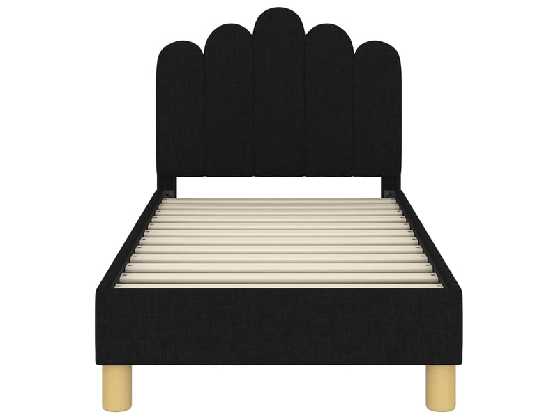  Lit simple- lit adulte -  cadre de lit pour tout-petit avec tête de lit noir 70 x 140 cm  - Conforama D